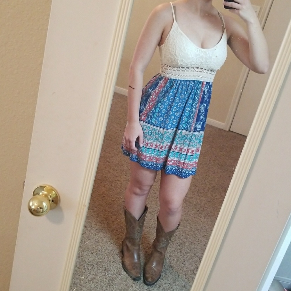 Floral Lace Fit and Flare Dress - Picture 7 of 7
